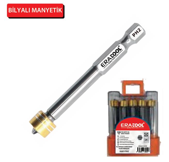 ERATOOL TORSION MANYETIK BITS UÇ PH2*65MM